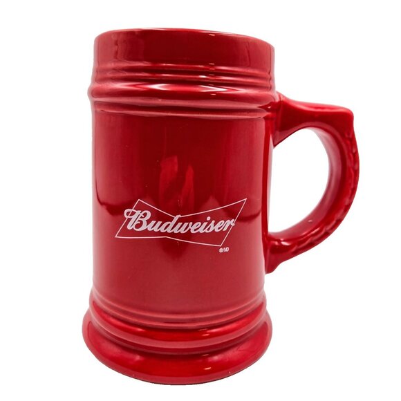 Calgary Stampede Budweiser Beer Mug Stein Tall Red Alberta Canada Read - Picture 1 of 10